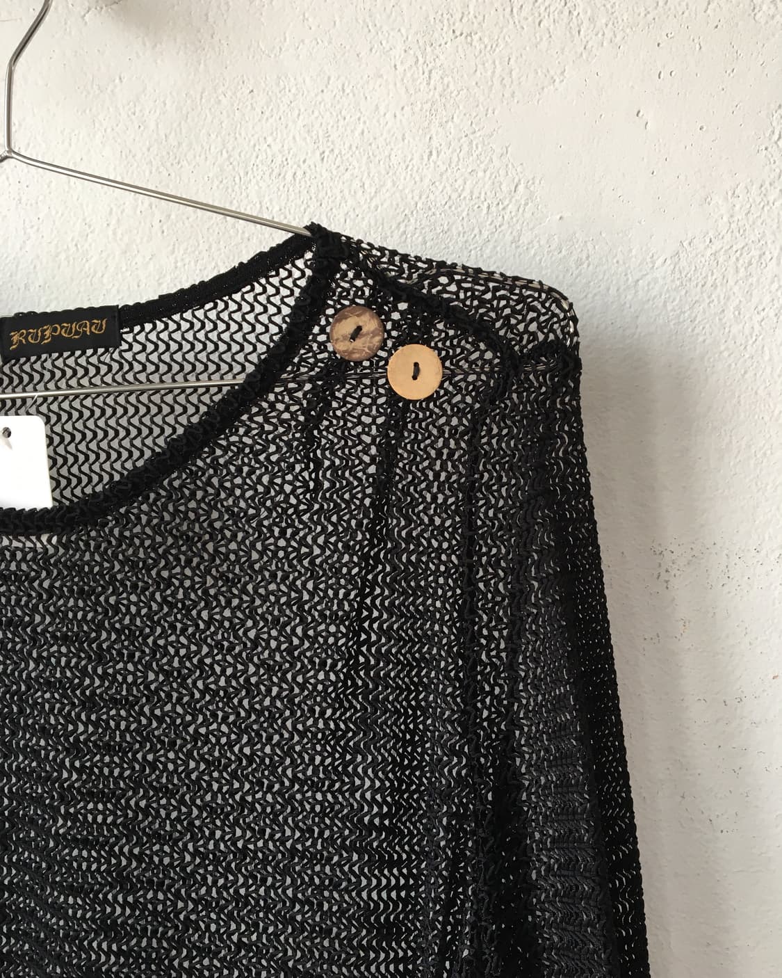 Button point mesh sleeve 상품이미지4