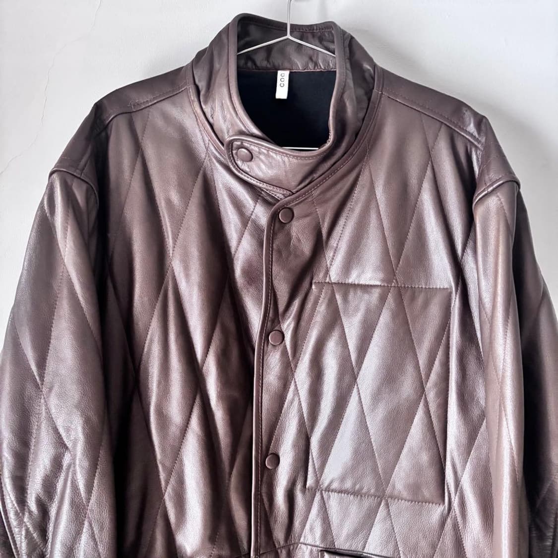 (4) ccu 레더 퀄팅 레더 가죽자켓 상품이미지1