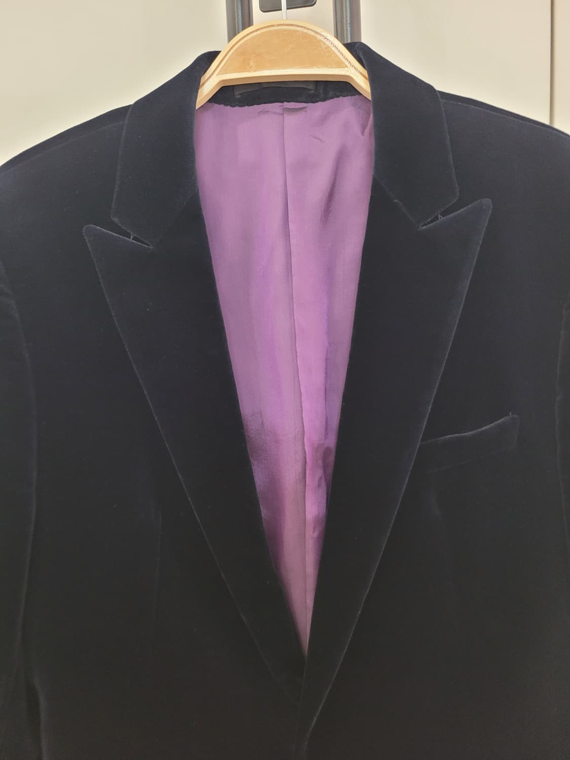 타임옴므 다크네이비 벨벳 남성 자켓 100~105사이즈 상품이미지2