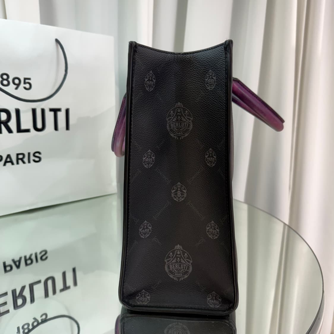 [정품] 벨루티 시그니처 캔버스 앤 레더 투웨이 토트백 상품이미지5