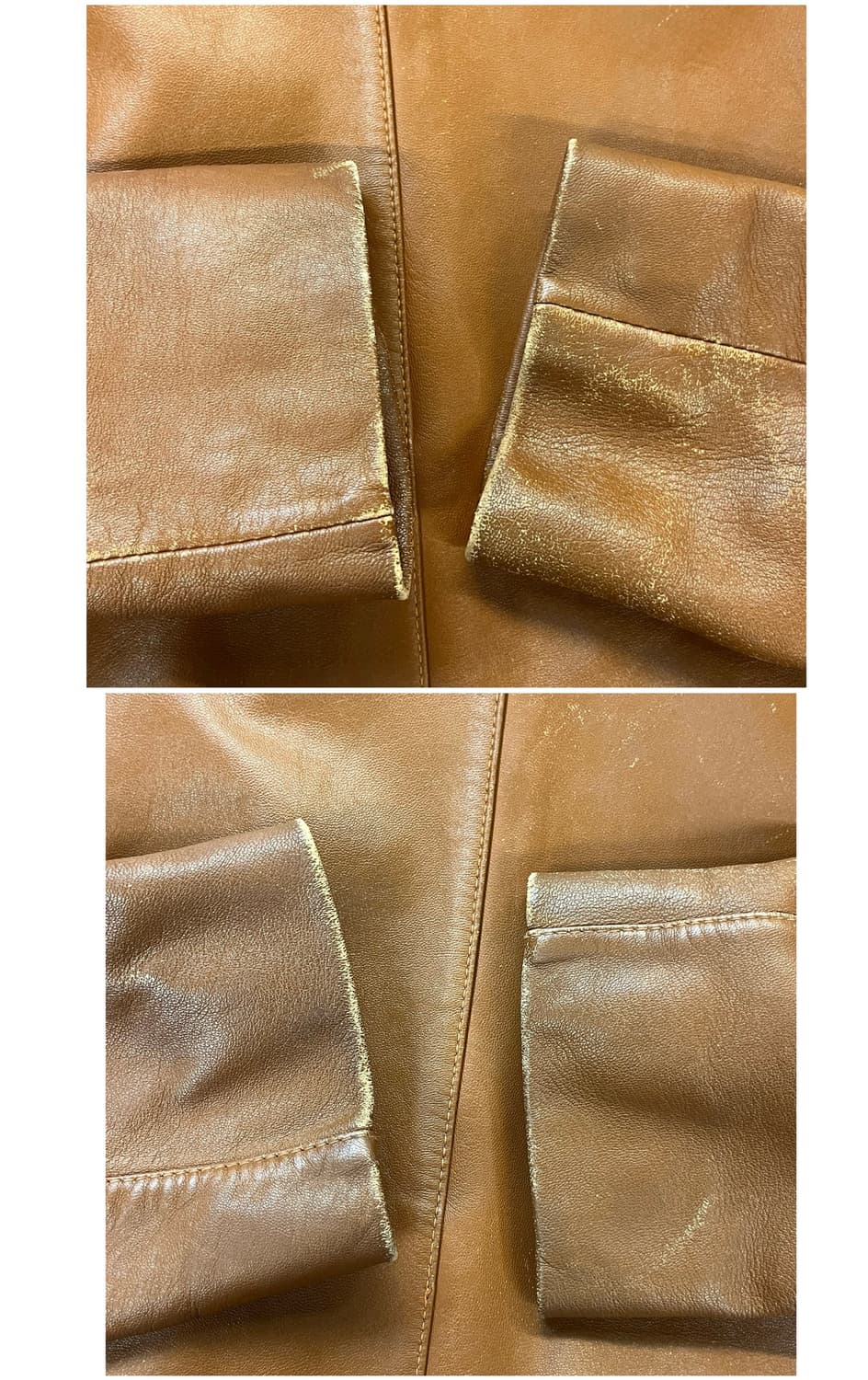 빈티지 양가죽 레더 자켓 브라운 77 #csz4117 상품이미지10