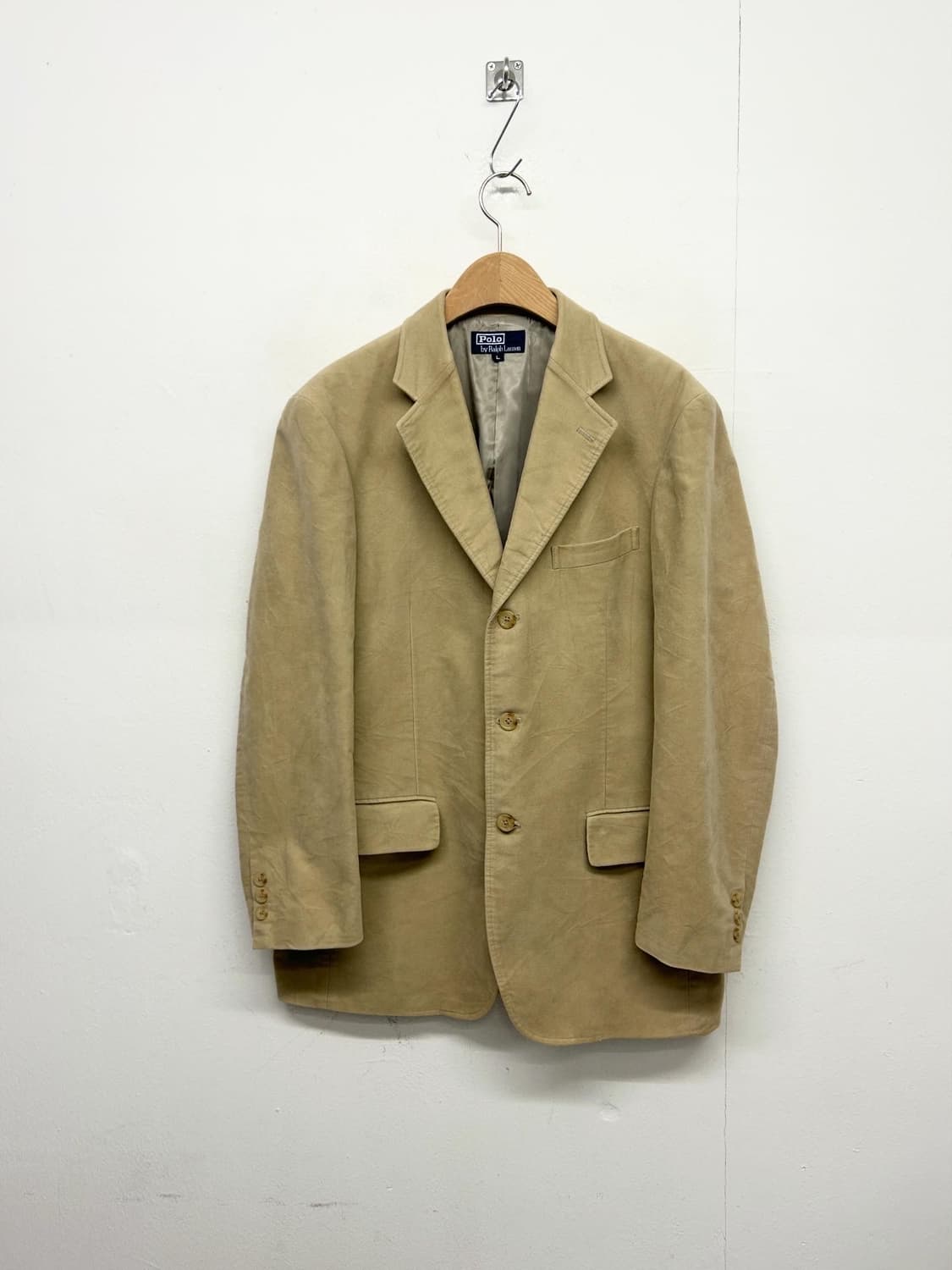 빈티지 폴로 랄프로렌 베이지 코튼 레이저 상품이미지1