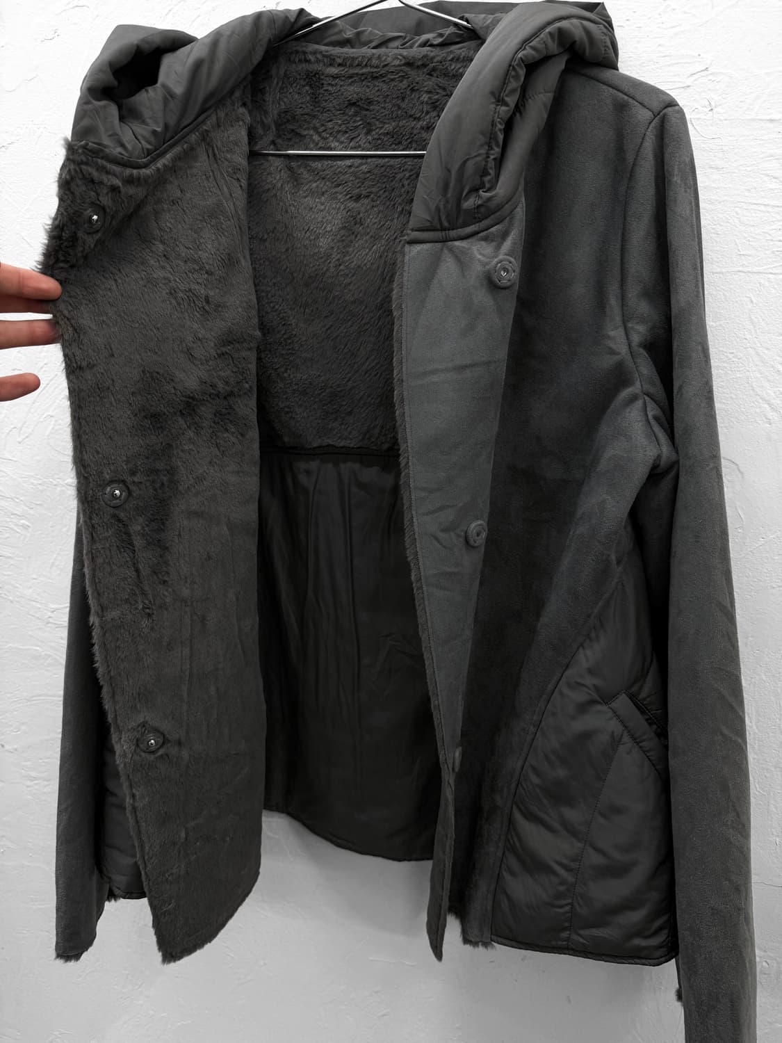 JPN 믹스드 무톤 후드 자켓 상품이미지5