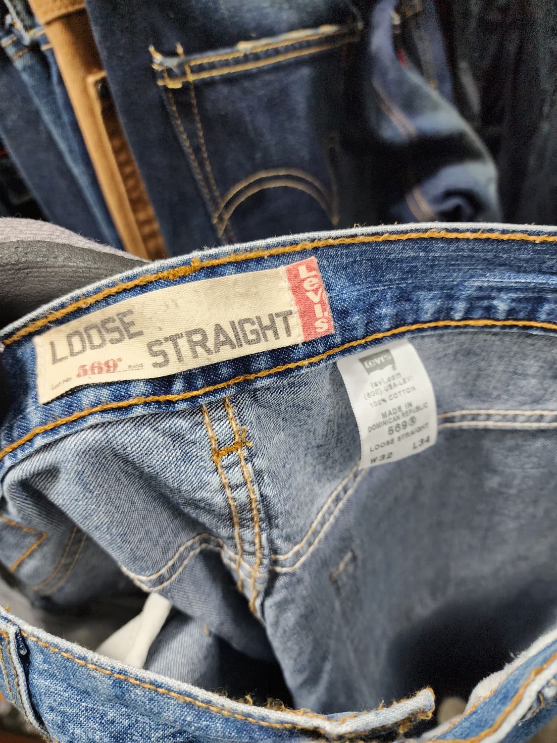 리바이스 569 루즈 스트레이트 8부 데님  상품이미지4