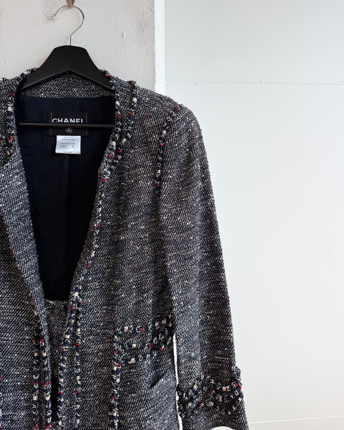 샤넬 네이비 2010ss 트위드 자켓 상품이미지5