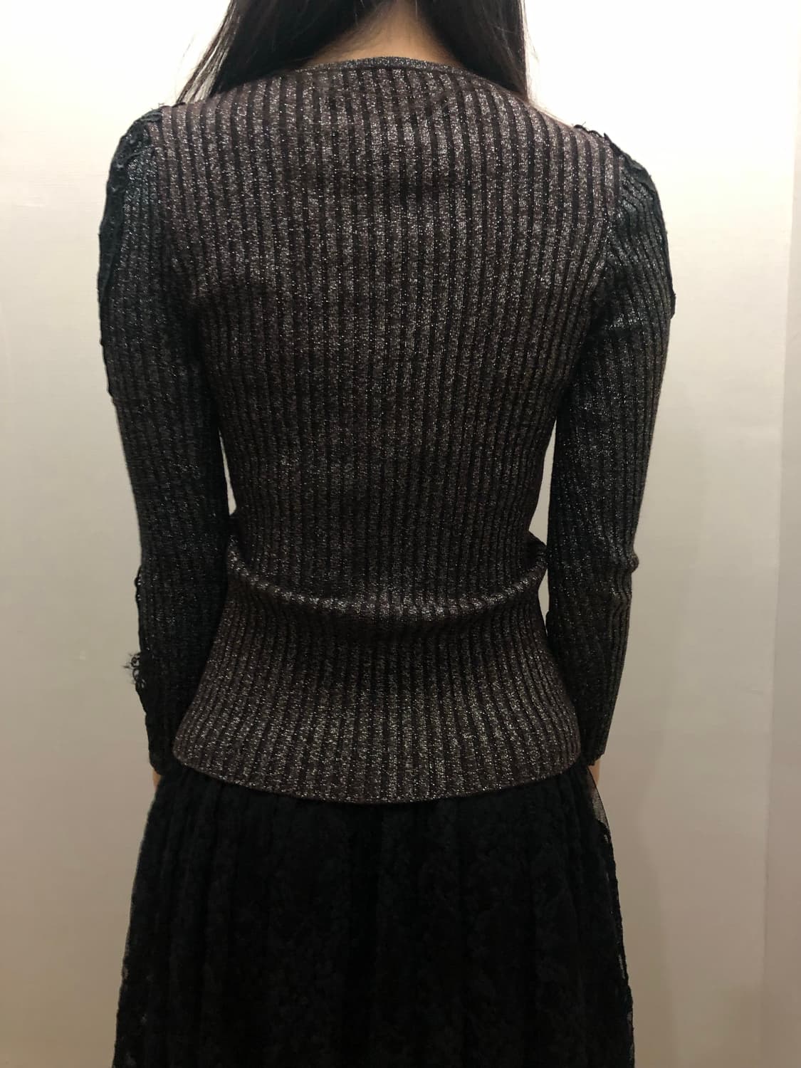 빈티지 블랙 레이스 글리터 니트 상품이미지9