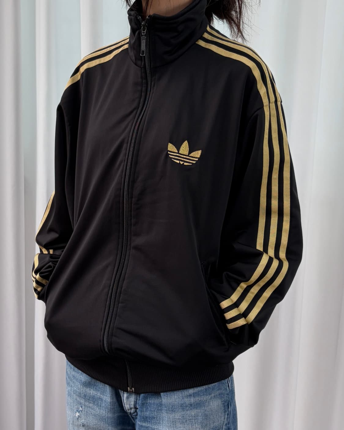 [M-L]아디다스 구형 파이어버드 검골 골드 트랙탑 져지 상품이미지1