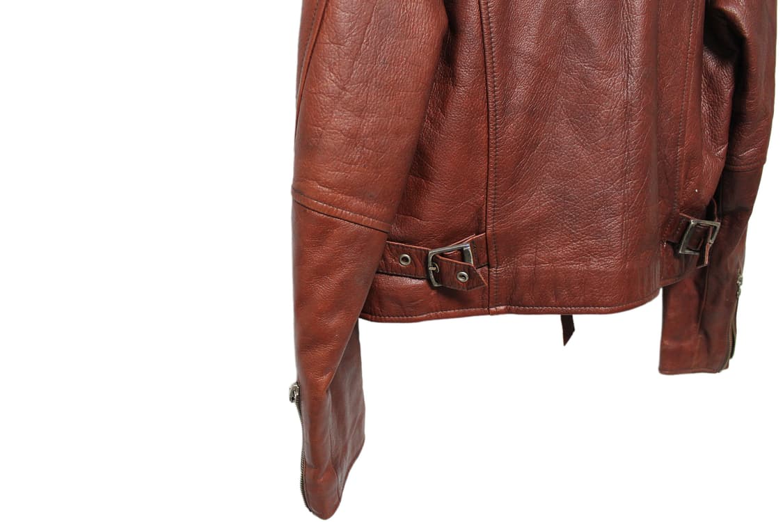 1990s JAPAN 스티어하이드 빌리 크롭 웨스턴 레더 자켓 상품이미지6