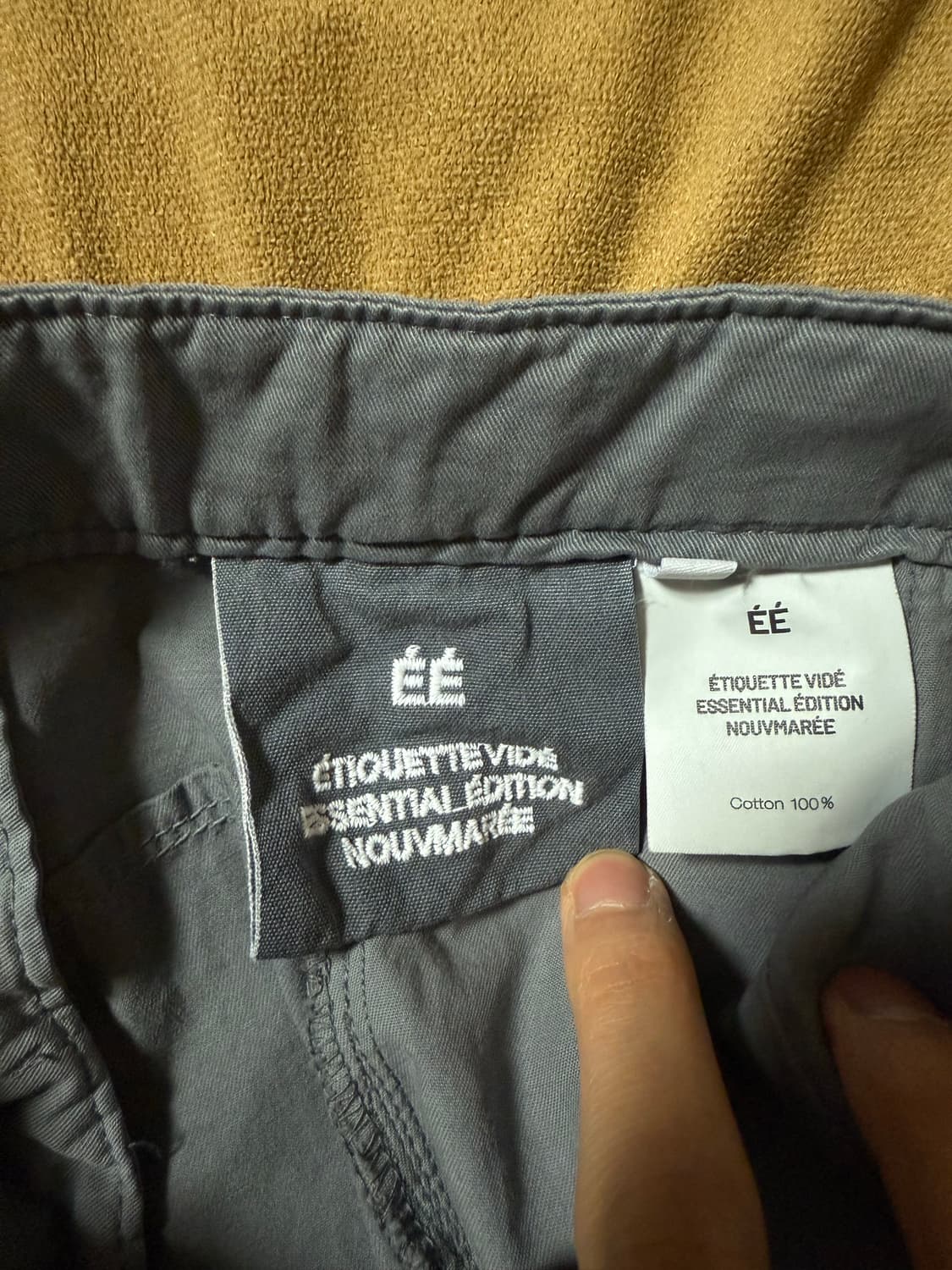 [L] EE 누마레 더블 웨이스트 코튼 트라우저 슬레이트 그레이 팝니다  상품이미지6