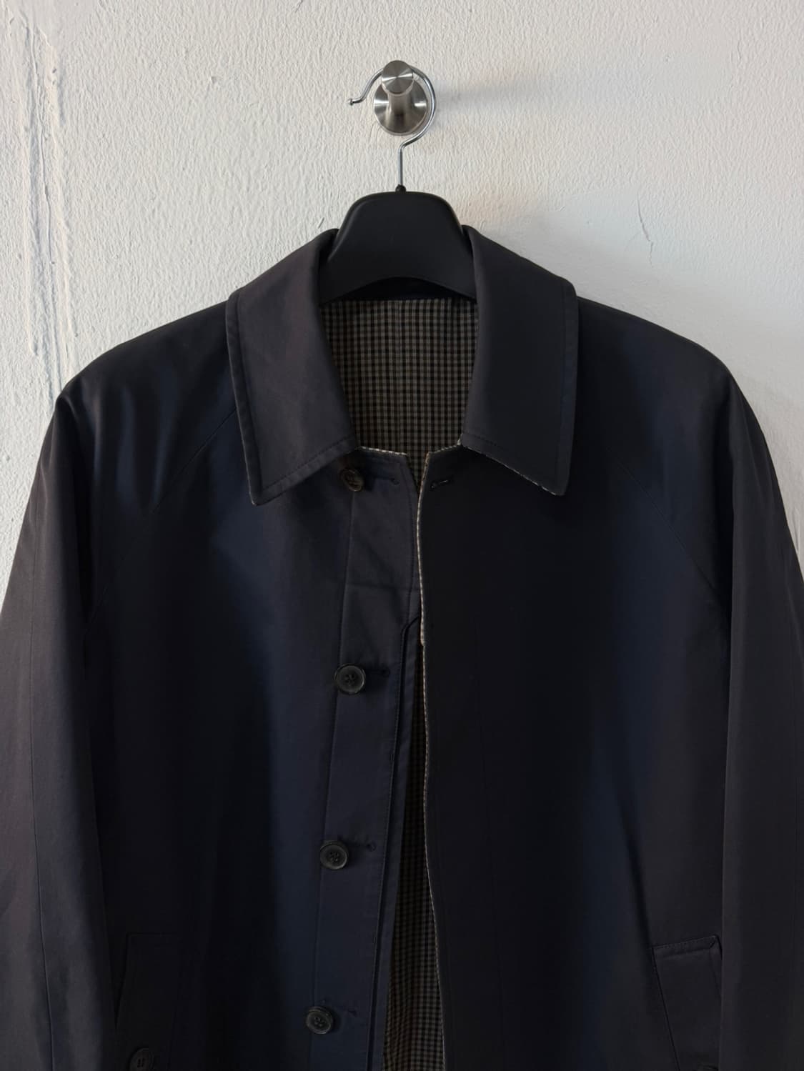 매킨토시 리버시블 하운드투스 코트 상품이미지3