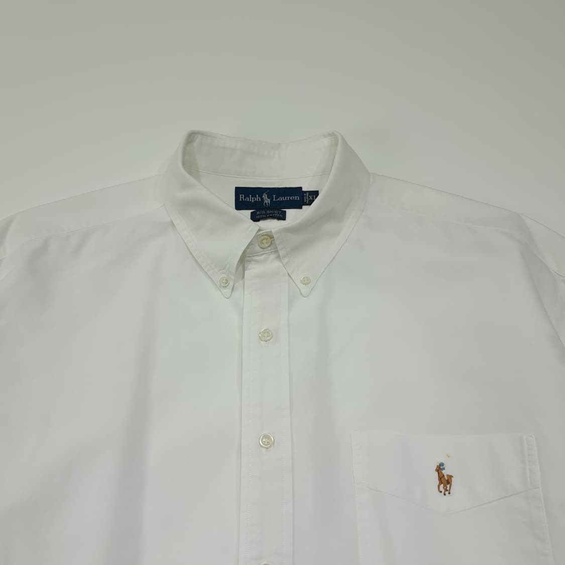 CL755 XL 폴로 90s 멀티포니 화이트 빅셔츠 남방 상품이미지2