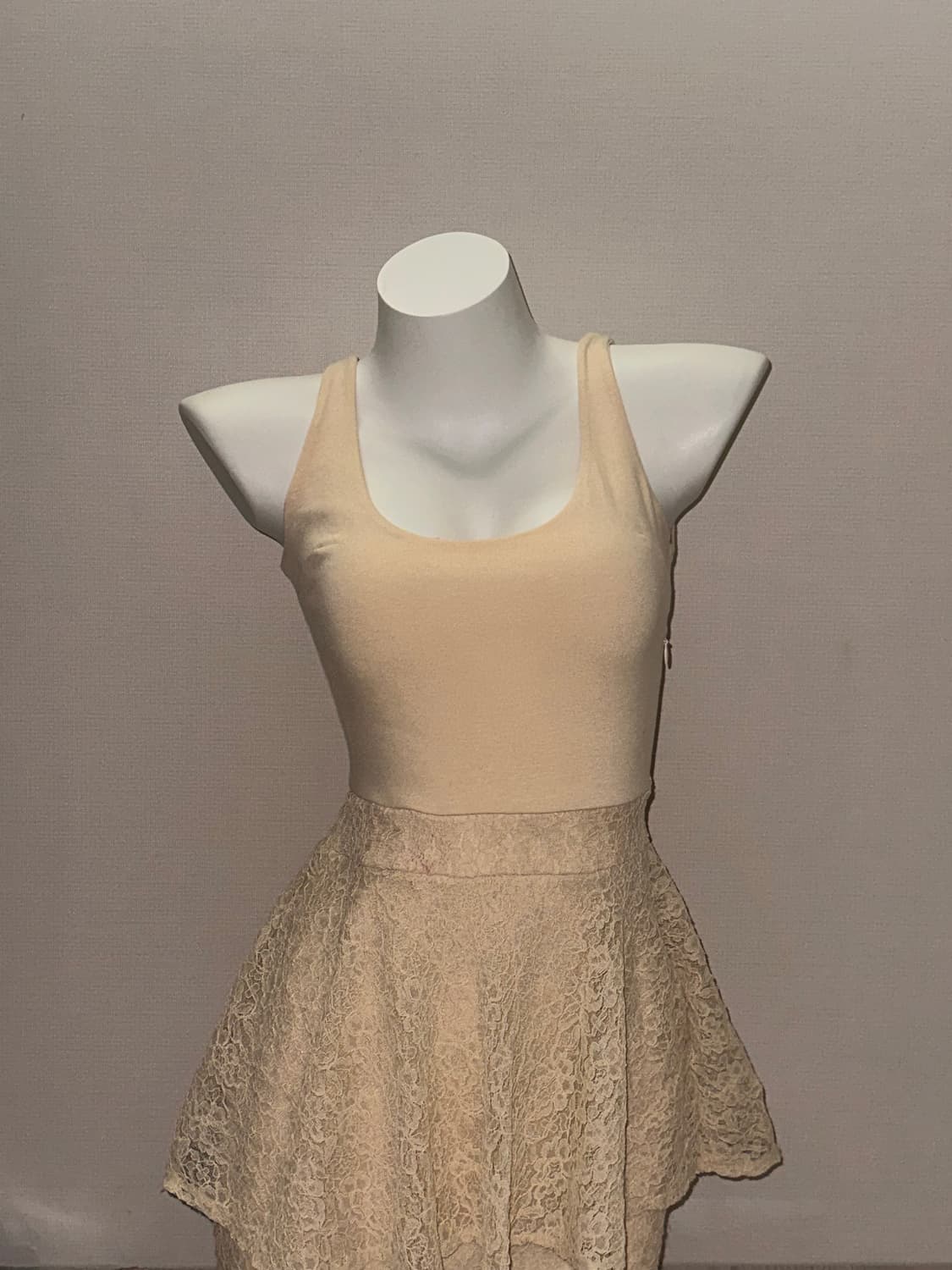 베이지 페어리코어 슬리브리스 원피스 상품이미지3