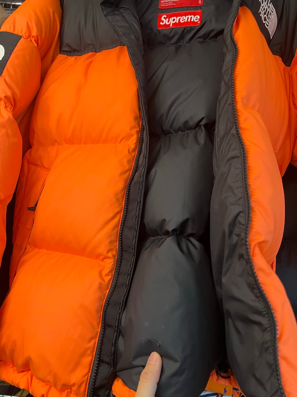 슈프림x노스페이스 패딩 파워 오렌지 L 상품이미지8