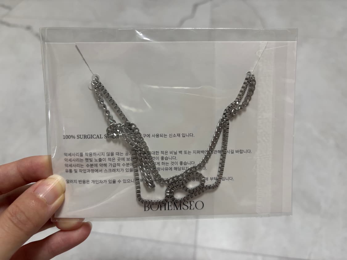 보헤미안서울 보헴서 레이어드 체인 목걸이 새상품 상품이미지3