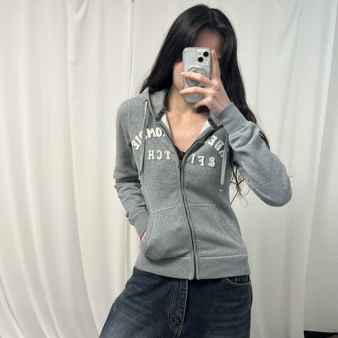 Abercrombie Gray Hoodie Zip-up 상품이미지1