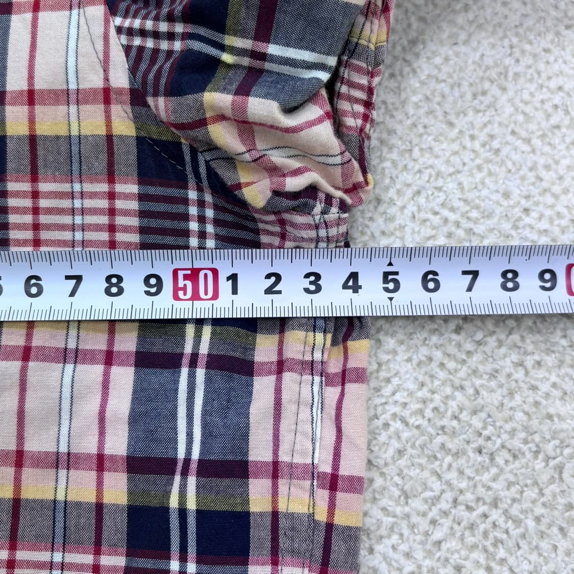 105 인디안블루 체크패턴 반팔 셔츠 0507E 상품이미지6