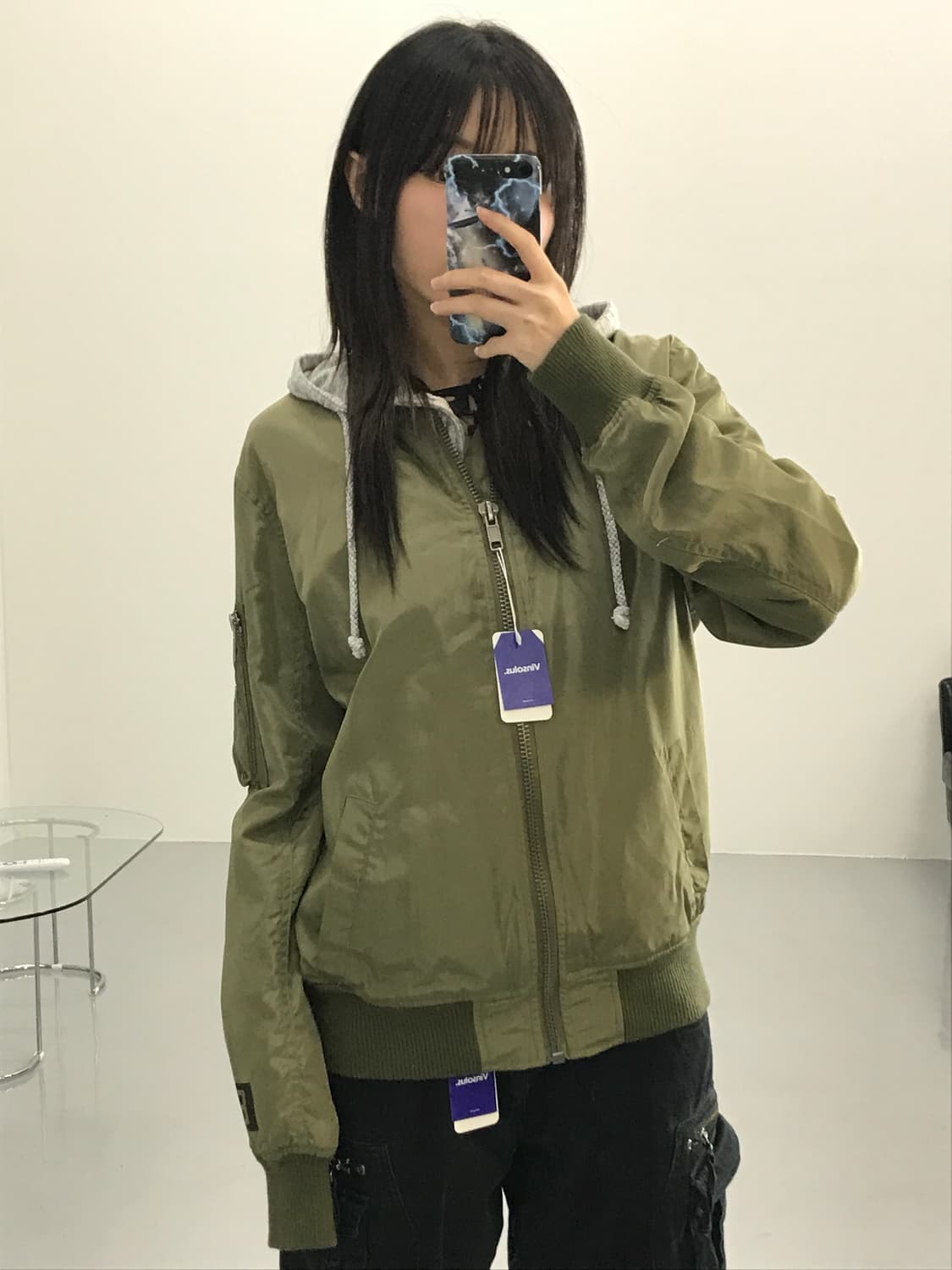 엔빔 그린 항공점퍼 상품이미지2