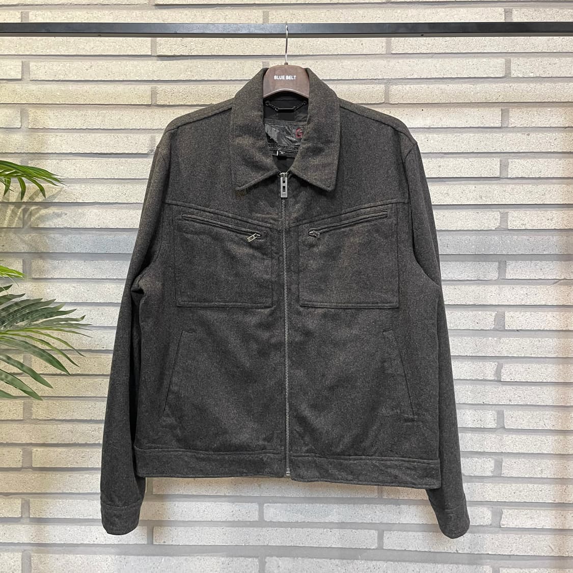 GUESS 게스 울 집업 자켓 4포켓 디테일 그레이 상품이미지2