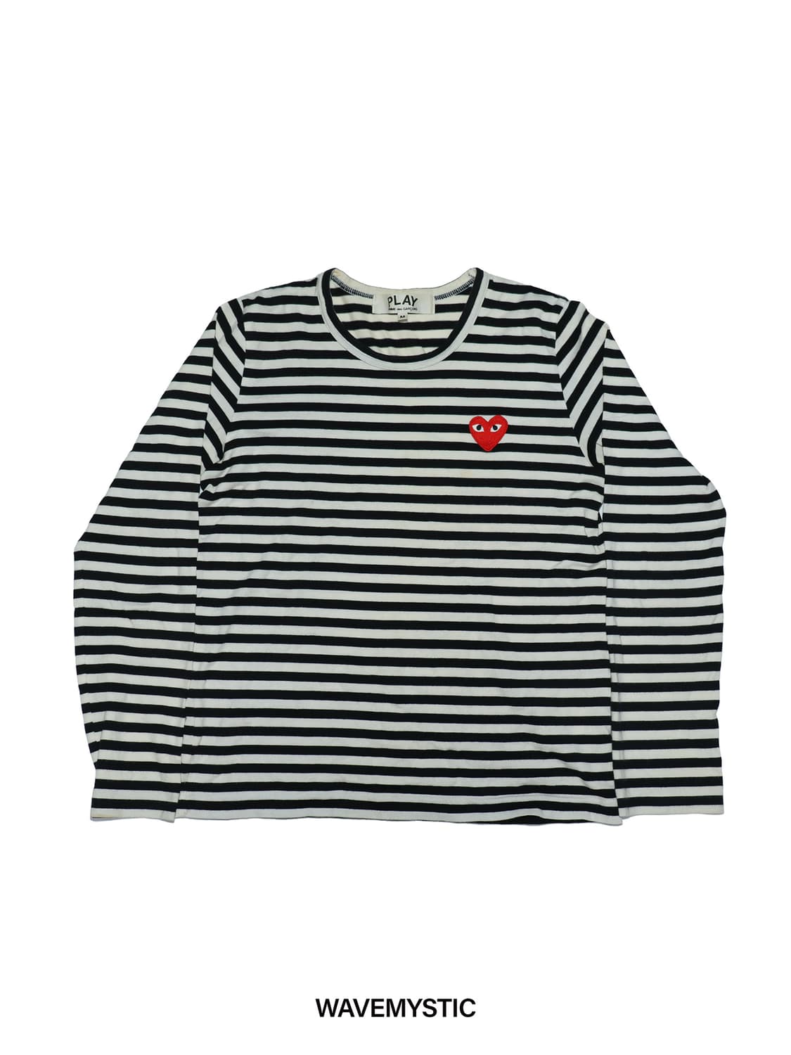 [정품]꼼데가르송 플레이 하트 로고 스트라이프 롱슬리브 상품이미지1
