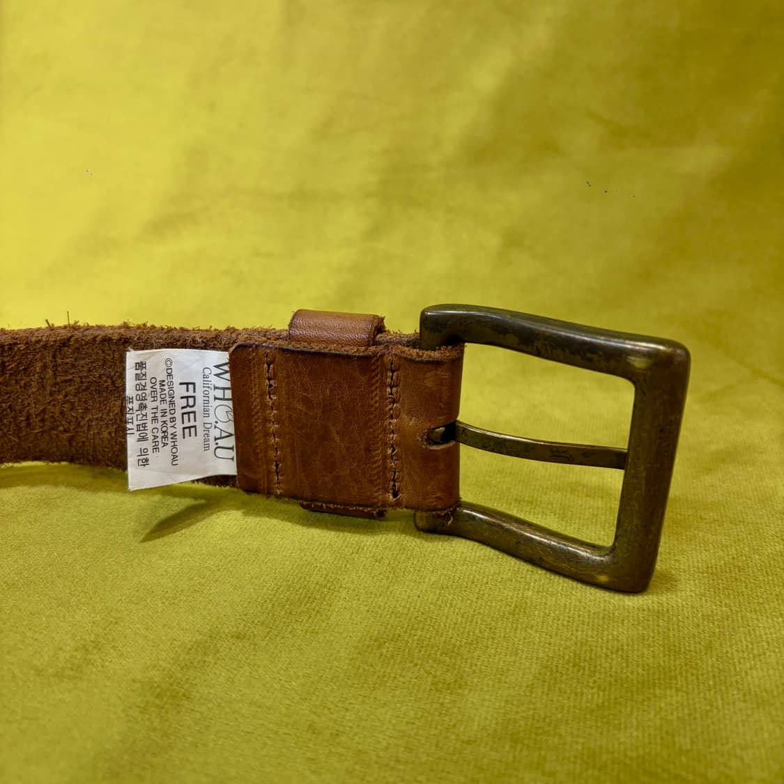 후아유 사각버클 리얼 레더 벨트 상품이미지5