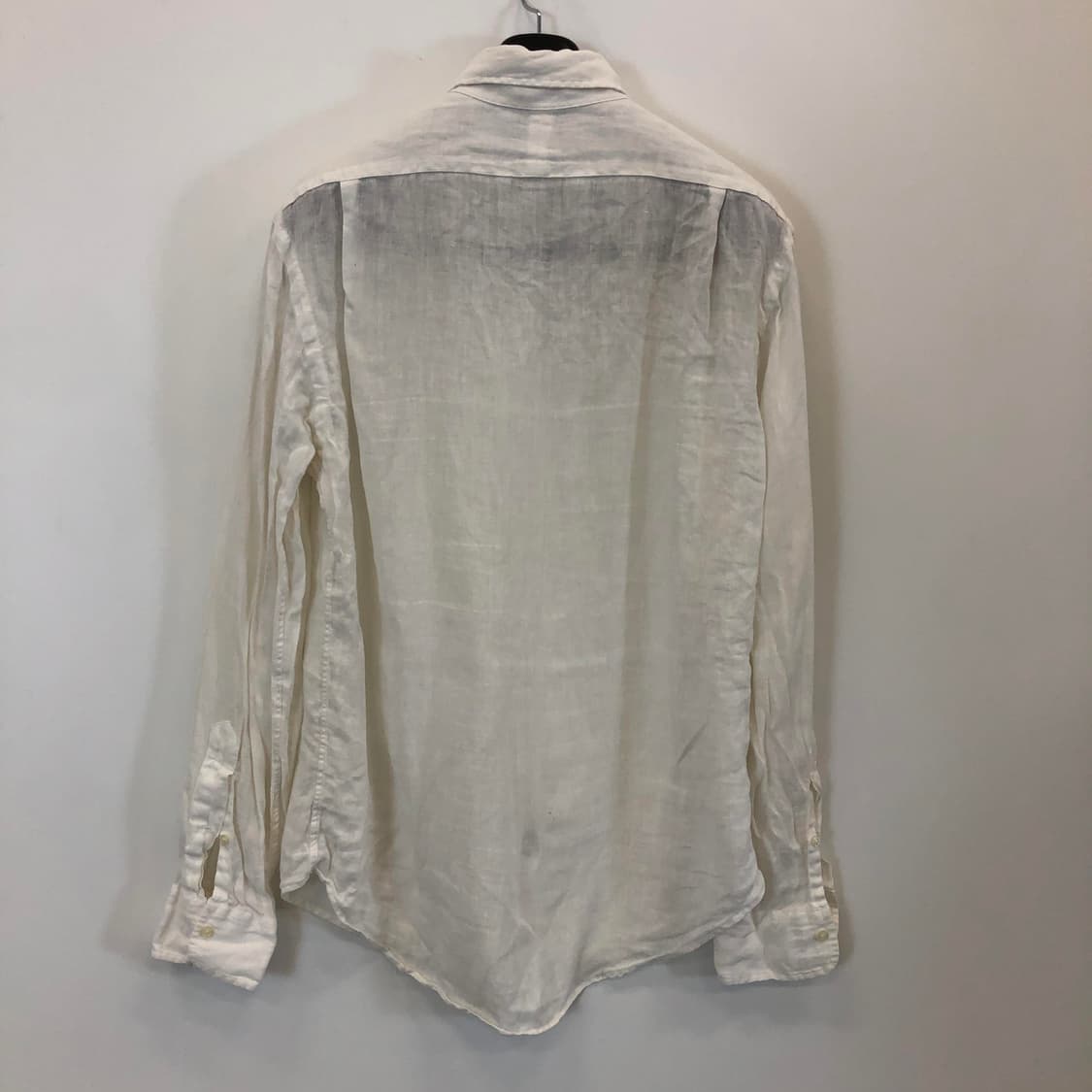 폴로 랄프로렌 상위라인 린넨셔츠 M 화이트 상품이미지4