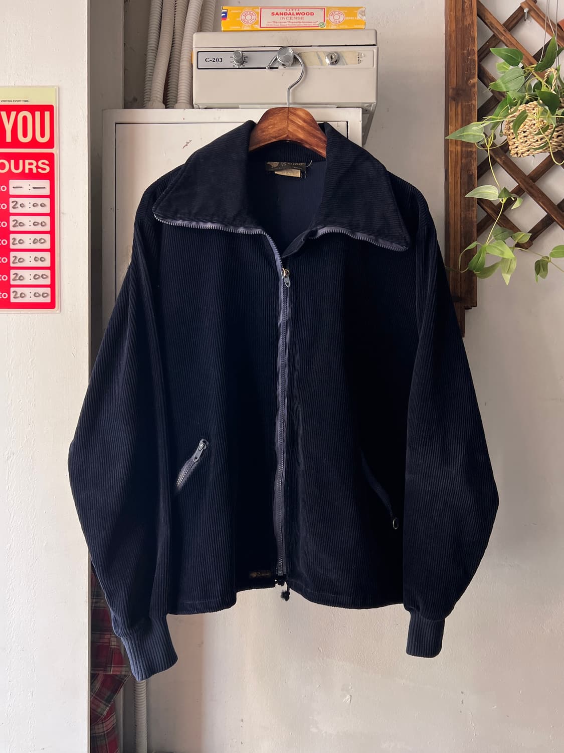 [L]80's Made in Canada 네이비 코듀로이 스포츠 자켓 상품이미지1