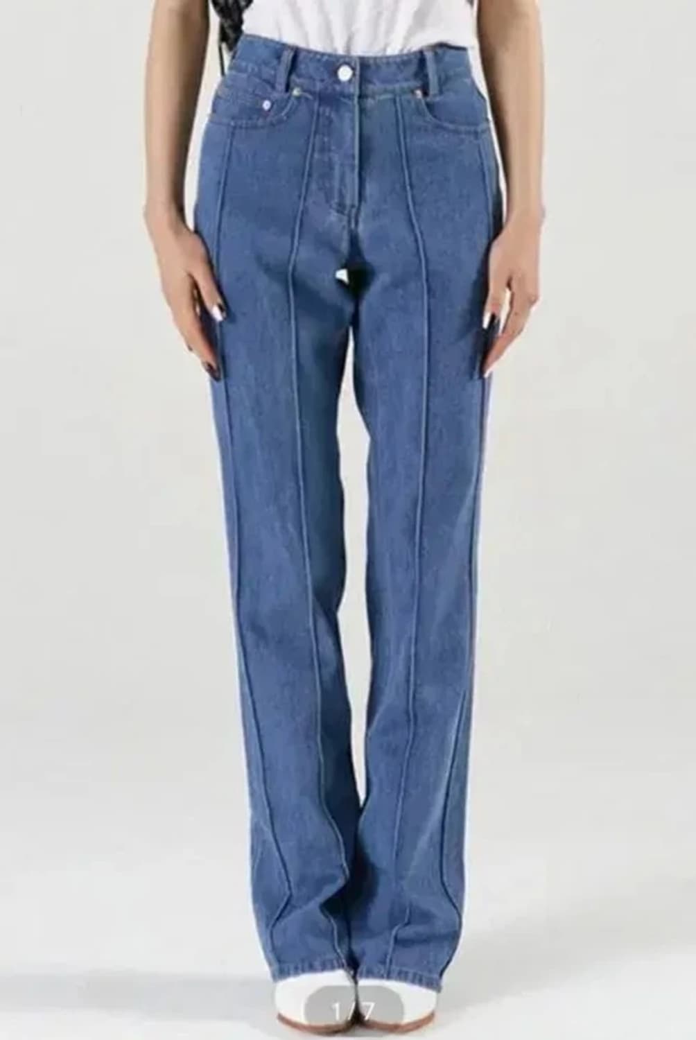 기준 KIJUN 22ss 8핀 턱 부츠컷 와이드 데님 팬츠 PN8021 상품이미지2