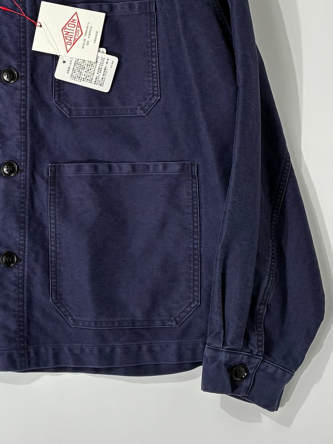 DANTON 단톤 몰스킨 프렌치 커버올 자켓 네이비 42사이즈 상품이미지4
