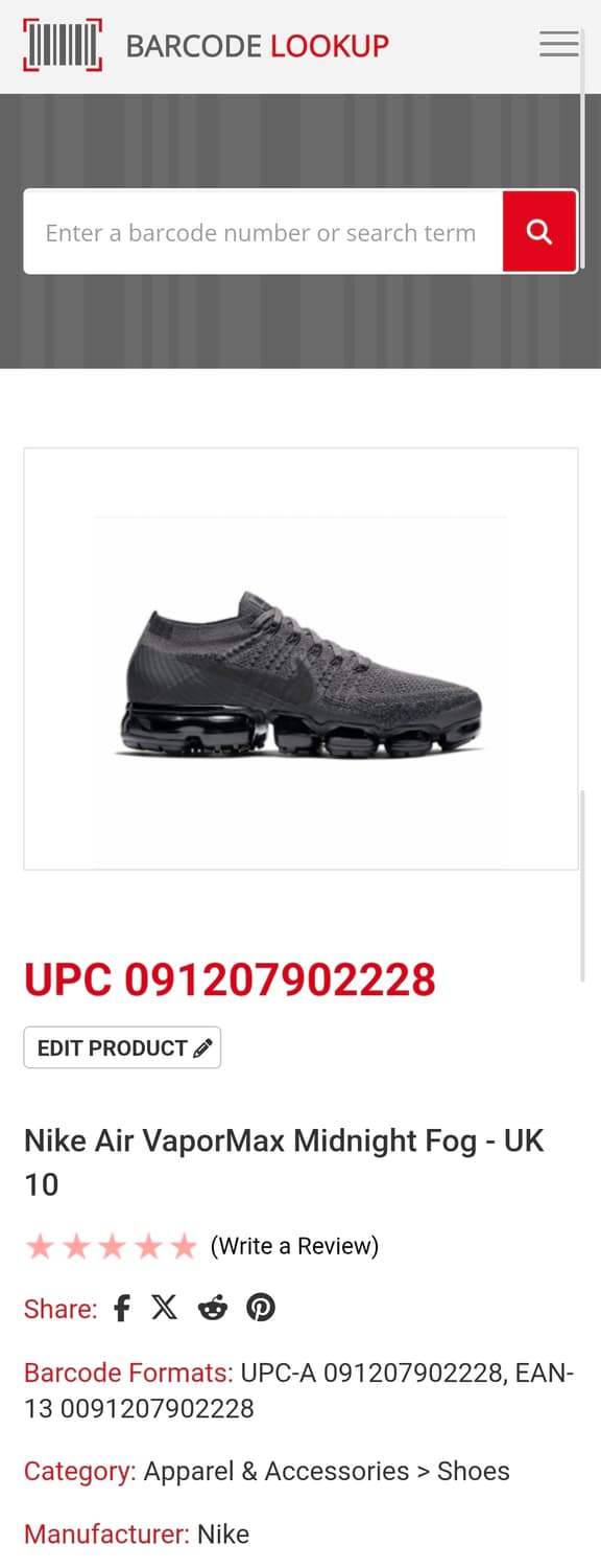 나이키 베이퍼맥스 플라이니트 미드나잇 포그 상품이미지9