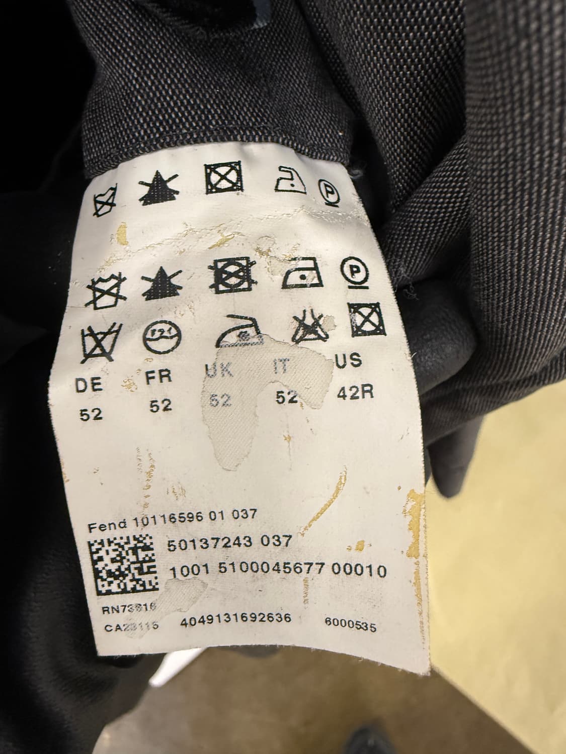 Hugo Boss 정품 그레이 코트 52/42R 상품이미지7