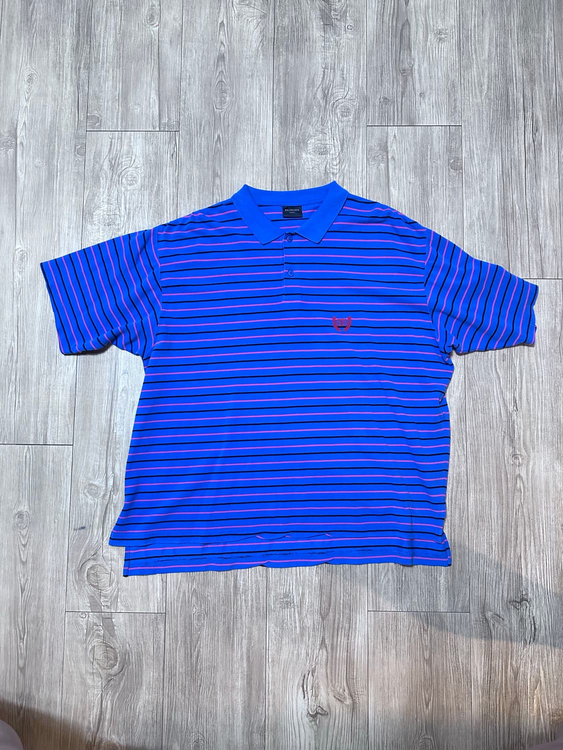 발렌시아가 스트라이프 반팔 폴로티셔츠 상품이미지1