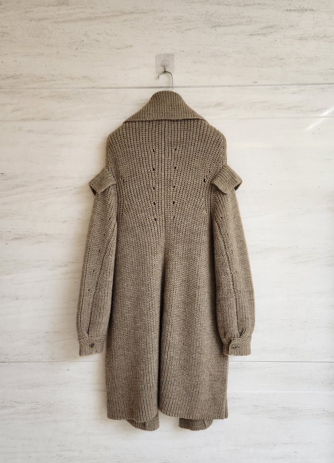 타임 알파카울 블렌드 오픈 가디건 프리사이즈 상품이미지3