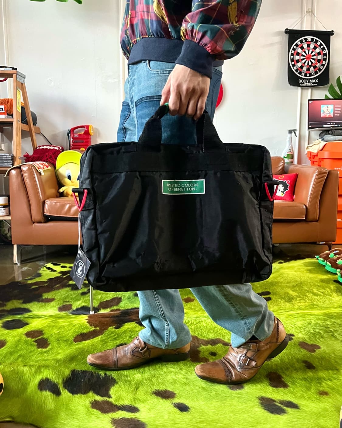 1990s Old Benetton Color Block Bag 상품이미지3