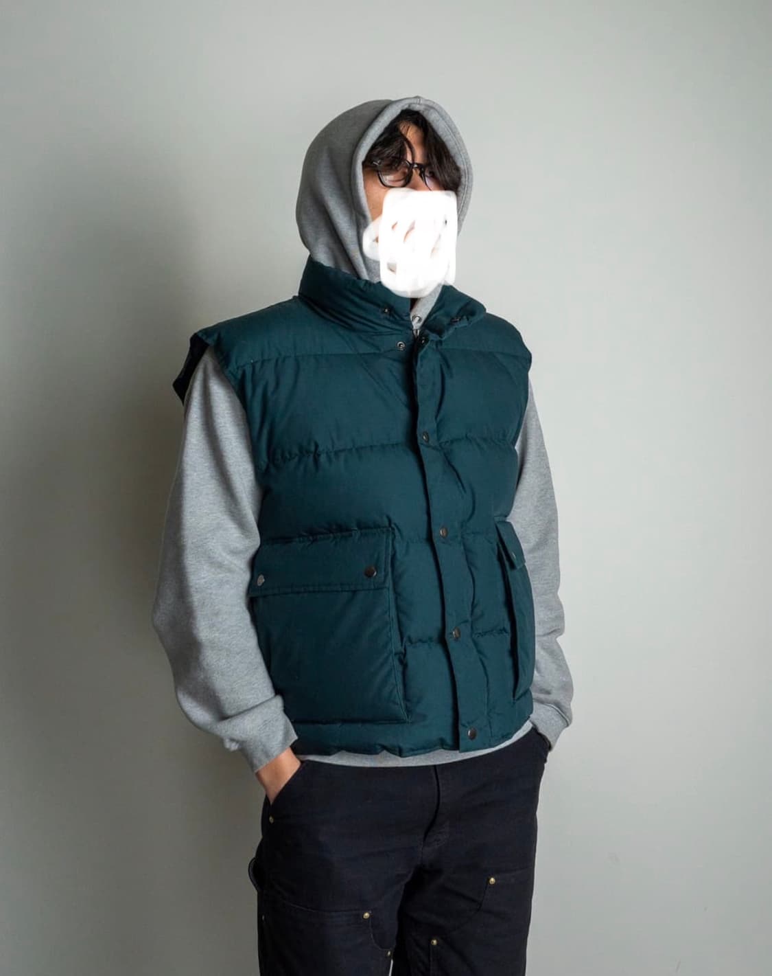 (XL) 90s 우드레이크 덕 다운 푸퍼 베스트 조끼 패딩 자켓 네이비 상품이미지8