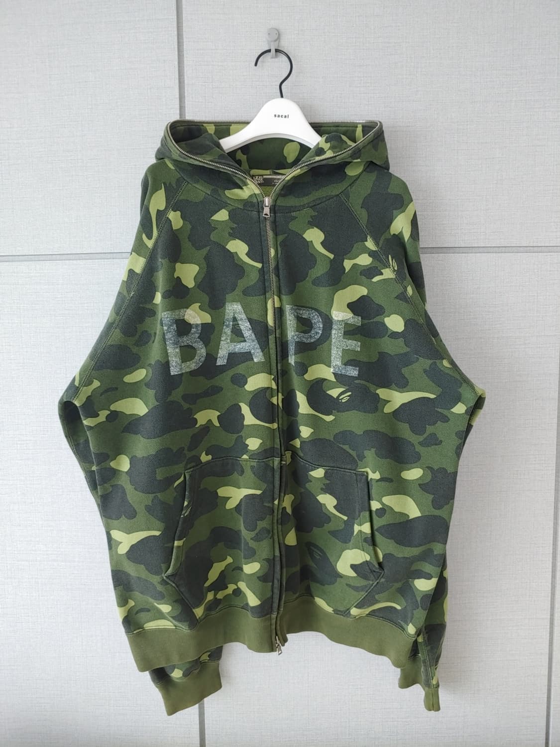 [OG L] 베이프 OG 그린카모 베이프프린팅 후드집업 상품이미지1