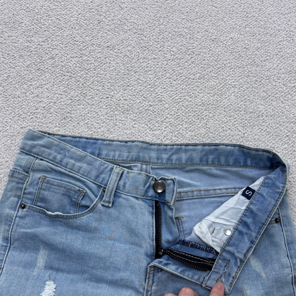 S 빈티지 여성 5부 데님 반바지 0506E 상품이미지5