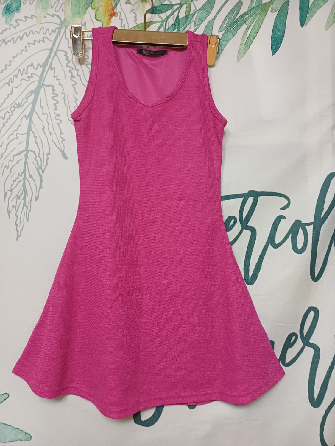 새제품/핑크 니트 나시 원피스 상품이미지5