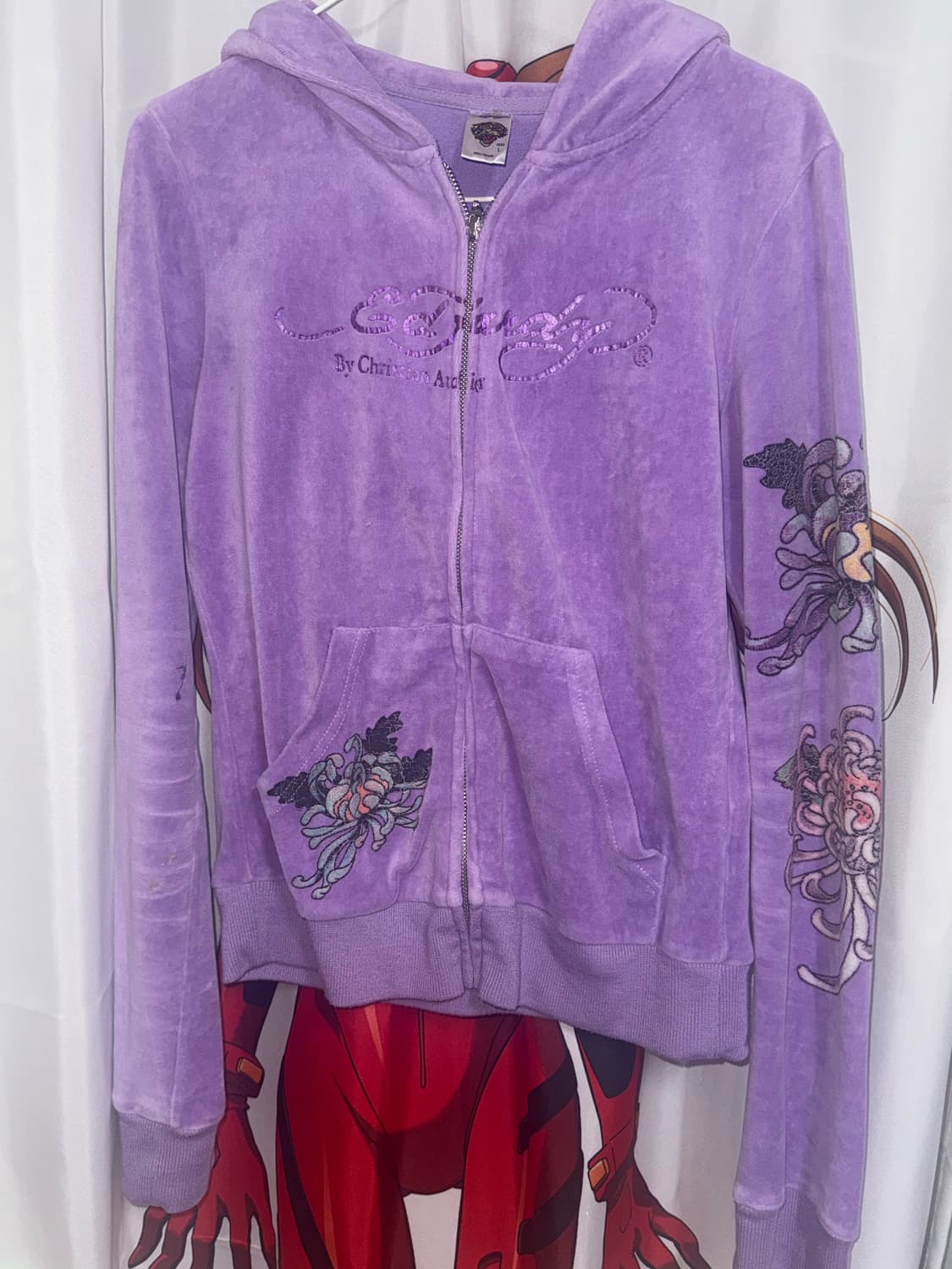 에드하디 연보라 벨벳 후드집업  상품이미지1