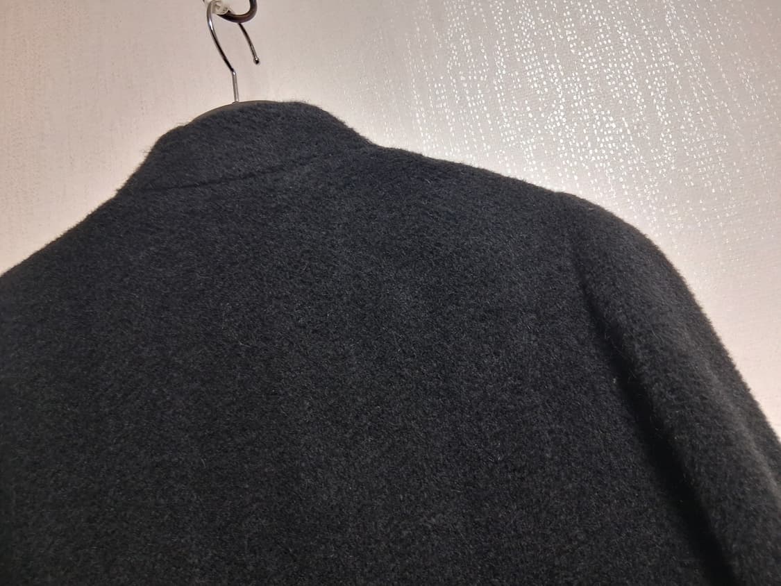 일본 Ceriaier 100% 알파카 롱코트 블랙 무지 헤링본짜임 77 상품이미지6