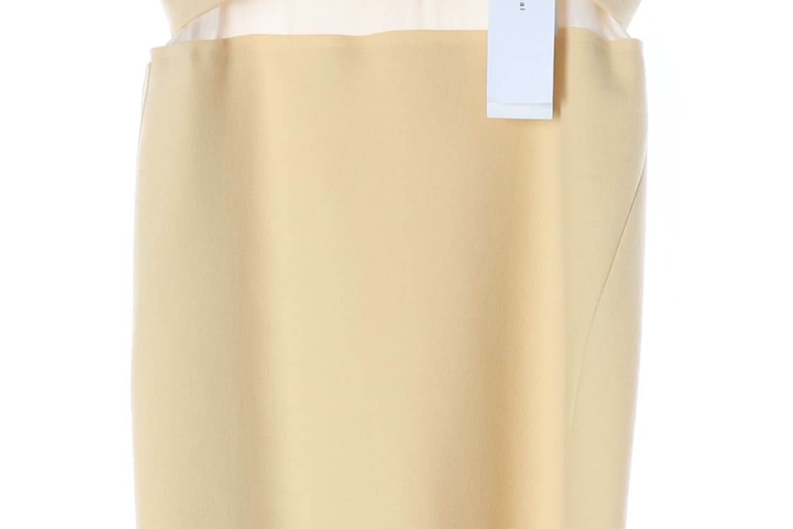 (새상품)사카이 비대칭 쉬폰 뷔스티에 나시 롱 원피스 드레스 옐로우
 상품이미지4