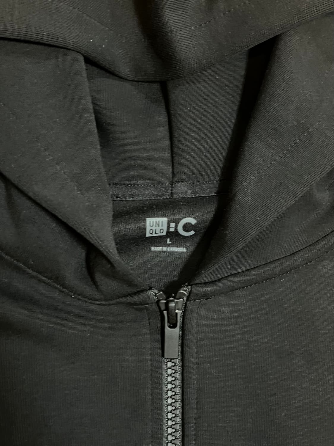 유니클로 C 스웨트 오버사이즈 풀집업후드 L 블랙 상품이미지3