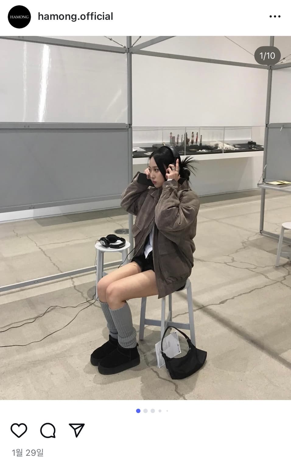 하몽 Dumble suede jumper-mocha 상품이미지2