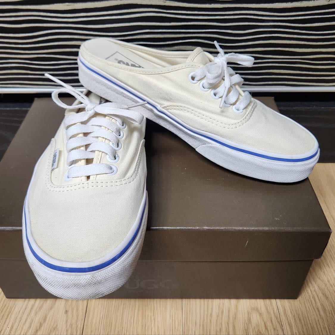 VANS 반스 슬립온 어센틱 뮬 아이보리 스니커즈, 운동화240~245 상품이미지3