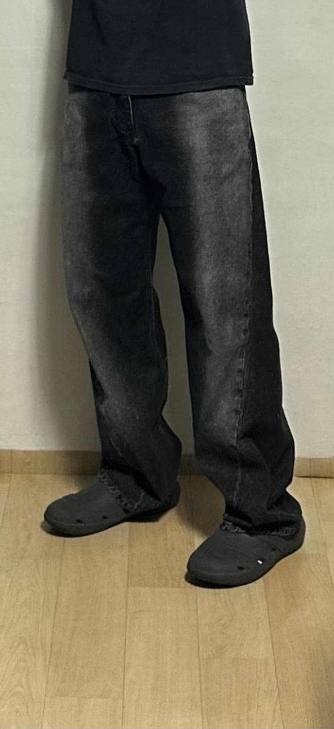 애프터프레이 스트레이트 워시드 슬래시 데님 팬츠 상품이미지5