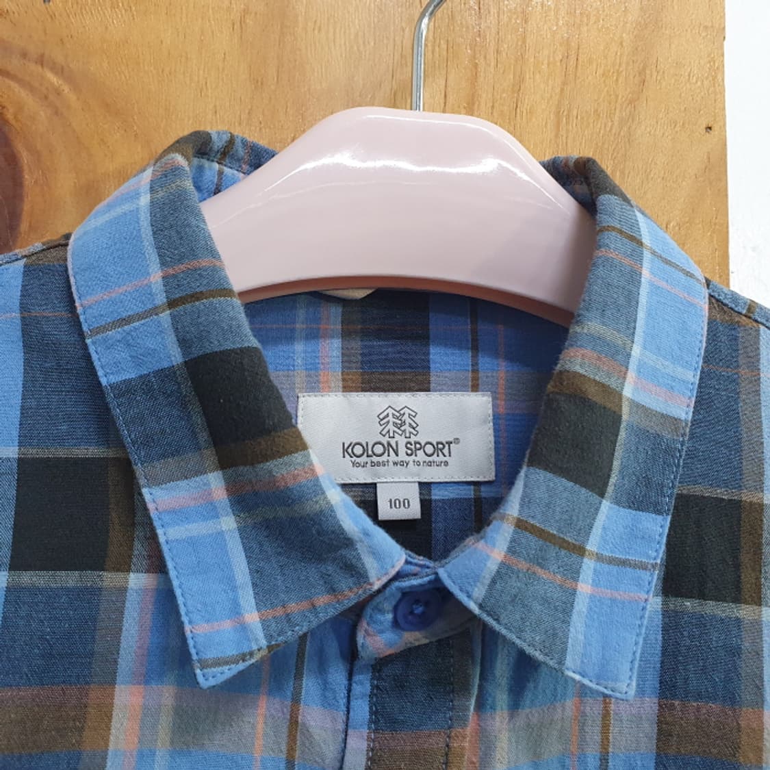 코오롱 체크 긴팔 등산셔츠(100) 상품이미지9