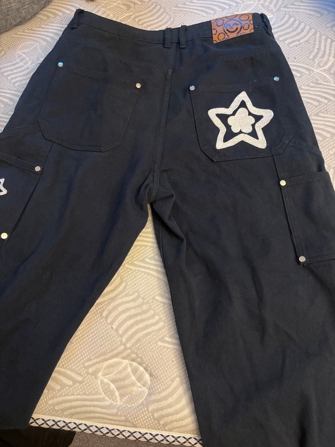 스타팀 더블니 팬츠 네이비 상품이미지1