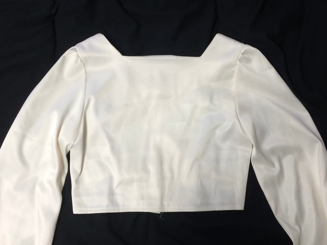 크롭 블라우스 아이보리 상품이미지2