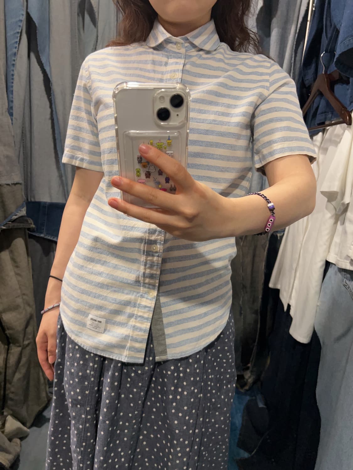 44-55 ) NANO UNIVERSE Stripe Shirt  상품이미지2