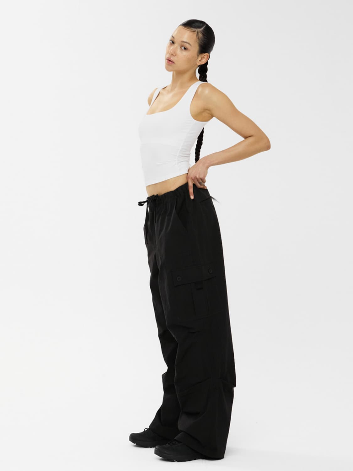 [S] 글로니 브리즈 워크 팬츠 블랙 상품이미지1