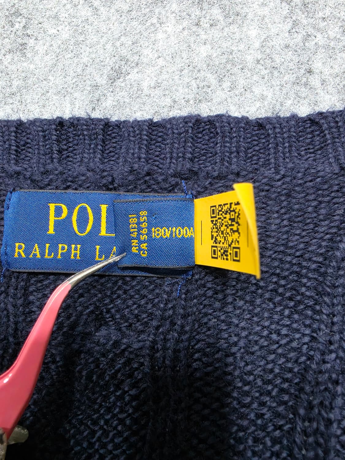 폴로 랄프로렌 큐알택 꽈배기 케이블 니트 L 상품이미지5